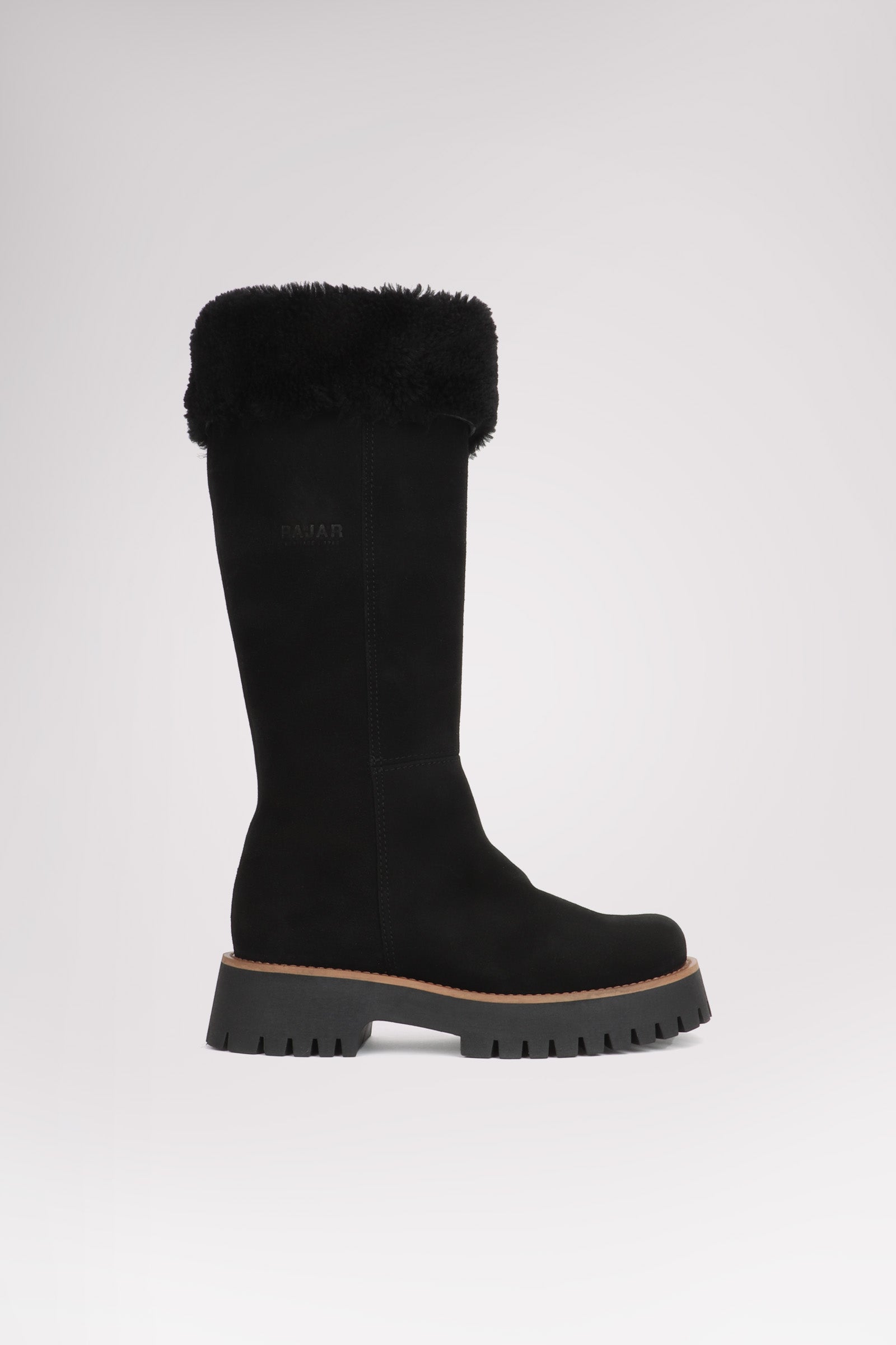 PIECES - Danja Suede Boot Black, Stivali Donna