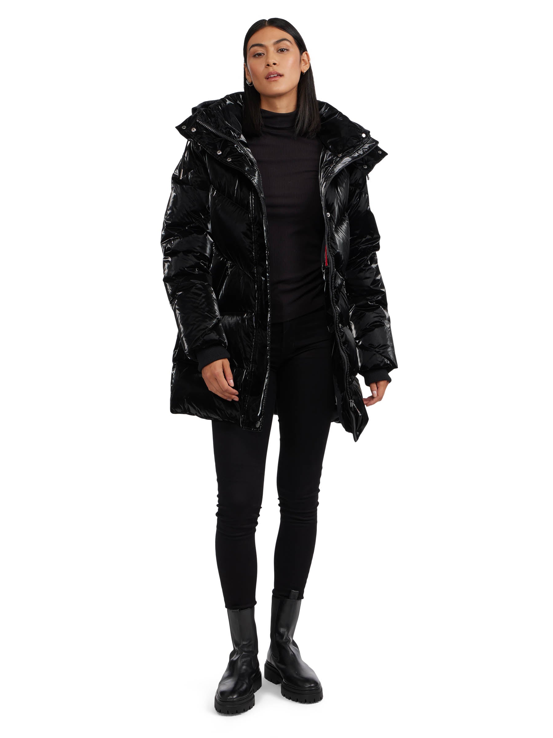 Full length puffer jacket women's fashion