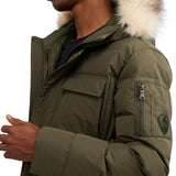 Hamilton Men's Quilted Parka w/Faux Fur Trim