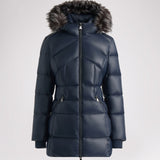 Ares Women's Puffer Jacket w/Faux Fur Trim