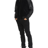 Campbell Men's Shearling and Leather Varsity Jacket