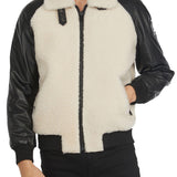 Campbell Men's Shearling and Leather Varsity Jacket