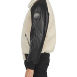 Campbell Men's Shearling and Leather Varsity Jacket