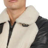 Campbell Men's Shearling and Leather Varsity Jacket
