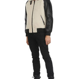 Campbell Men's Shearling and Leather Varsity Jacket