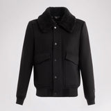 Lebron Men's Lightweight Wool Bomber Jacket