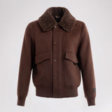 Lebron Men's Lightweight Wool Bomber Jacket