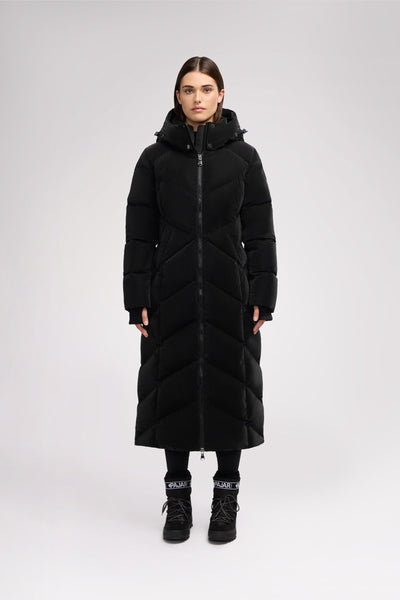 【BAON】24FW★ [BAONHAUS] Ferren collar long quilted coat ROSE Golden Bronze Long Quilted Coat with Shawl Collar