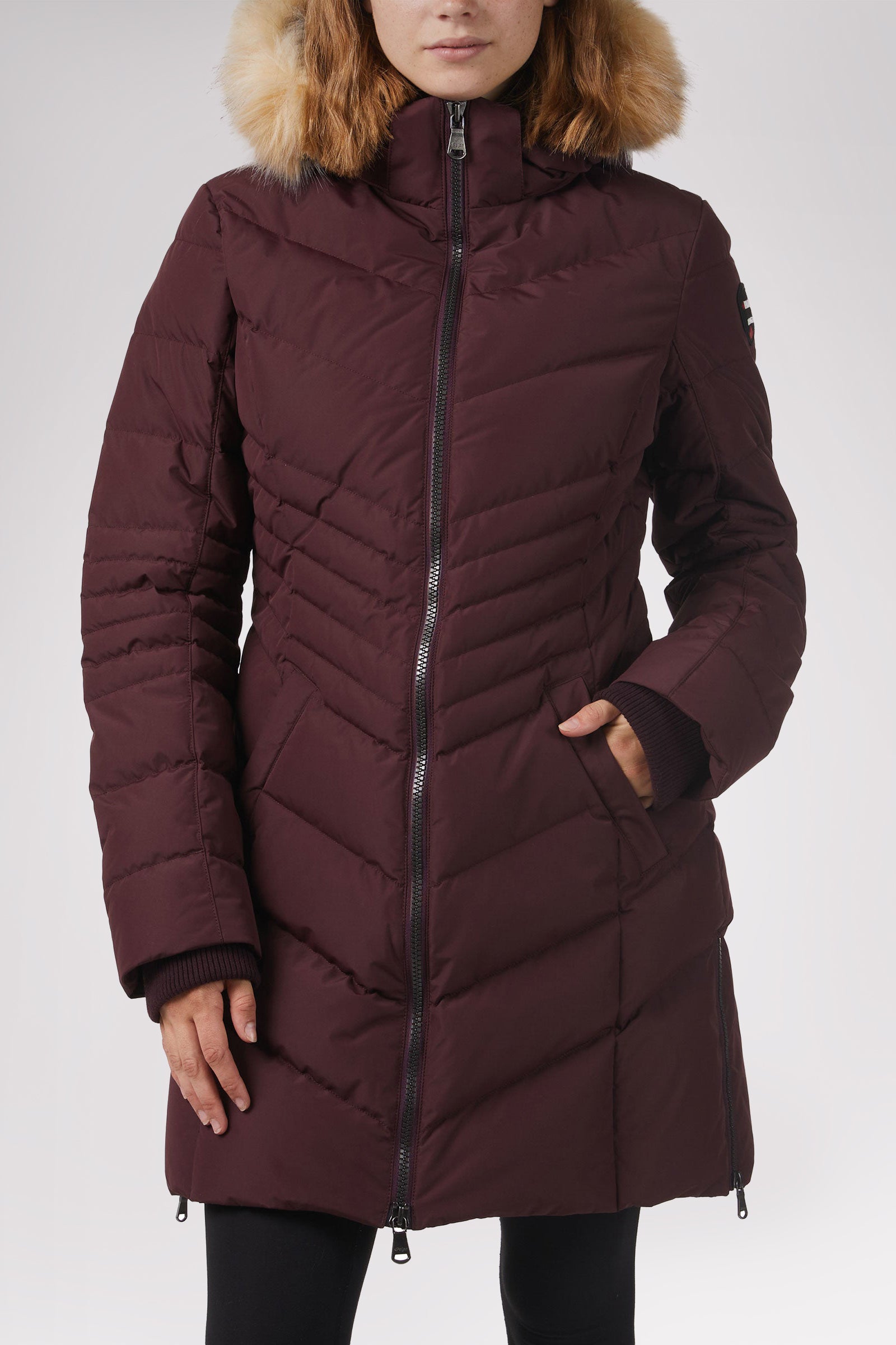 Queens Quilted Puffer w/Faux Fur Hood Trim