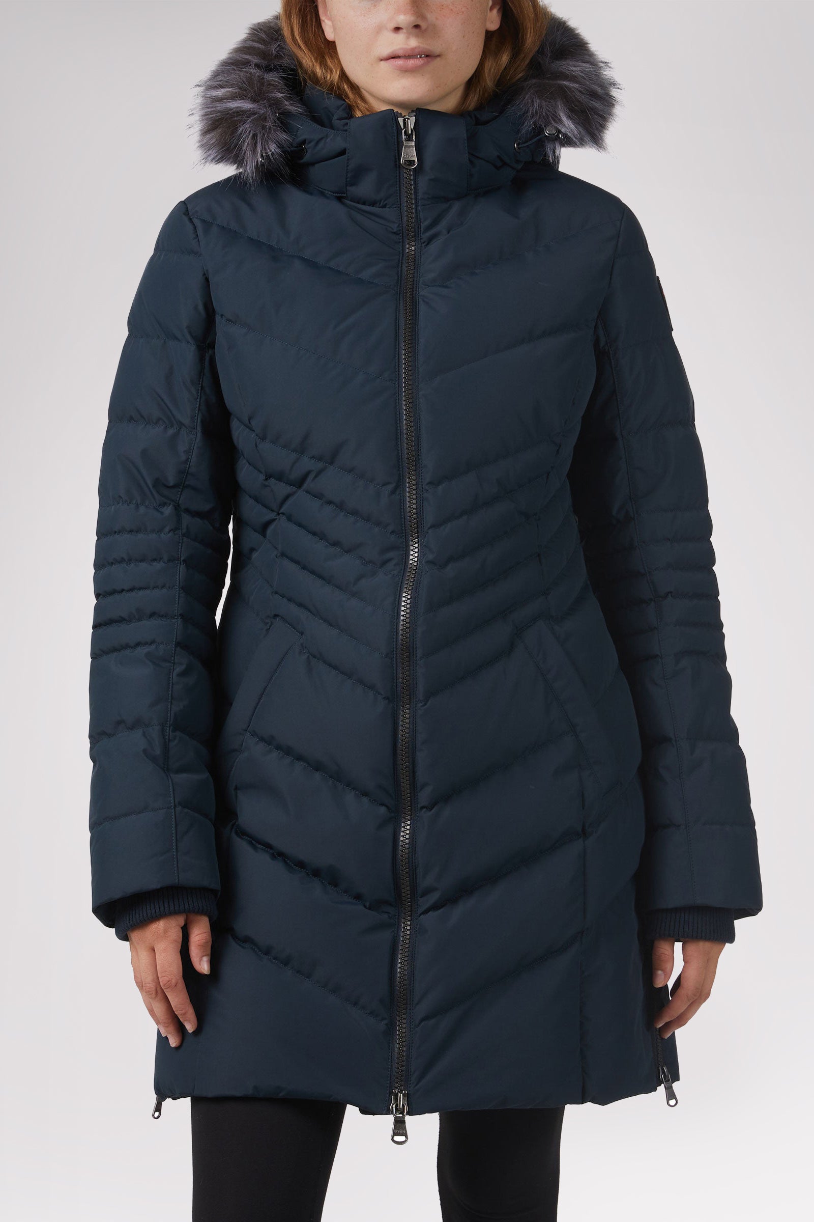 Queens Quilted Puffer w/Faux Fur Hood Trim