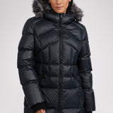 Ares Women's Puffer Jacket w/Faux Fur Trim