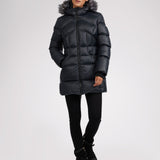 Ares Women's Puffer Jacket w/Faux Fur Trim