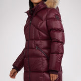 Ares Women's Puffer Jacket w/Faux Fur Trim