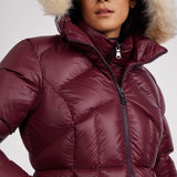 Ares Women's Puffer Jacket w/Faux Fur Trim