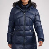 Ares Women's Puffer Jacket w/Faux Fur Trim