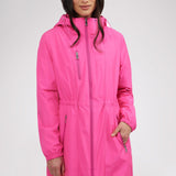 Esen Women's Long Packable Raincoat w/ Removable Hood