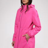 Esen Women's Long Packable Raincoat w/ Removable Hood