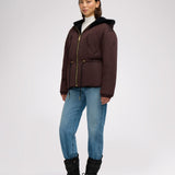 Demi Women's Reversible Faux Fur Jacket with Hood