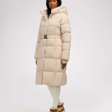 Zora Women's Long Puffer Jacket with Removable Hood