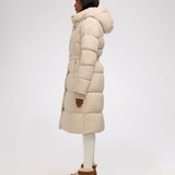 Zora Women's Long Puffer Jacket with Removable Hood