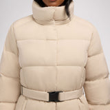 Zora Women's Long Puffer Jacket with Removable Hood