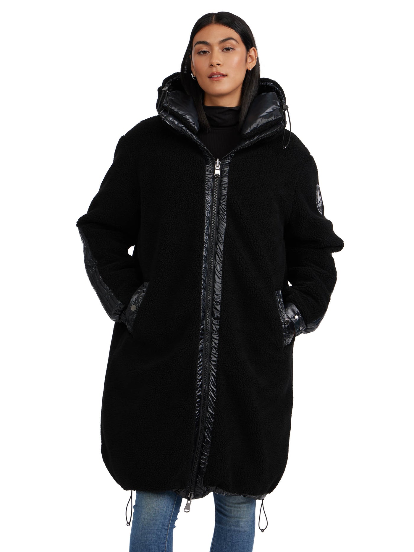  Alonepat Women Winter Long Fur Lining Jacket Parkas