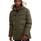 Hamilton Men's Quilted Parka w/Faux Fur Trim