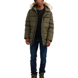 Hamilton Men's Quilted Parka w/Faux Fur Trim