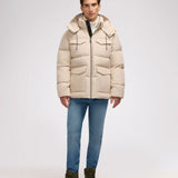 Miles Men's Puffer Jacket with Removable Hood