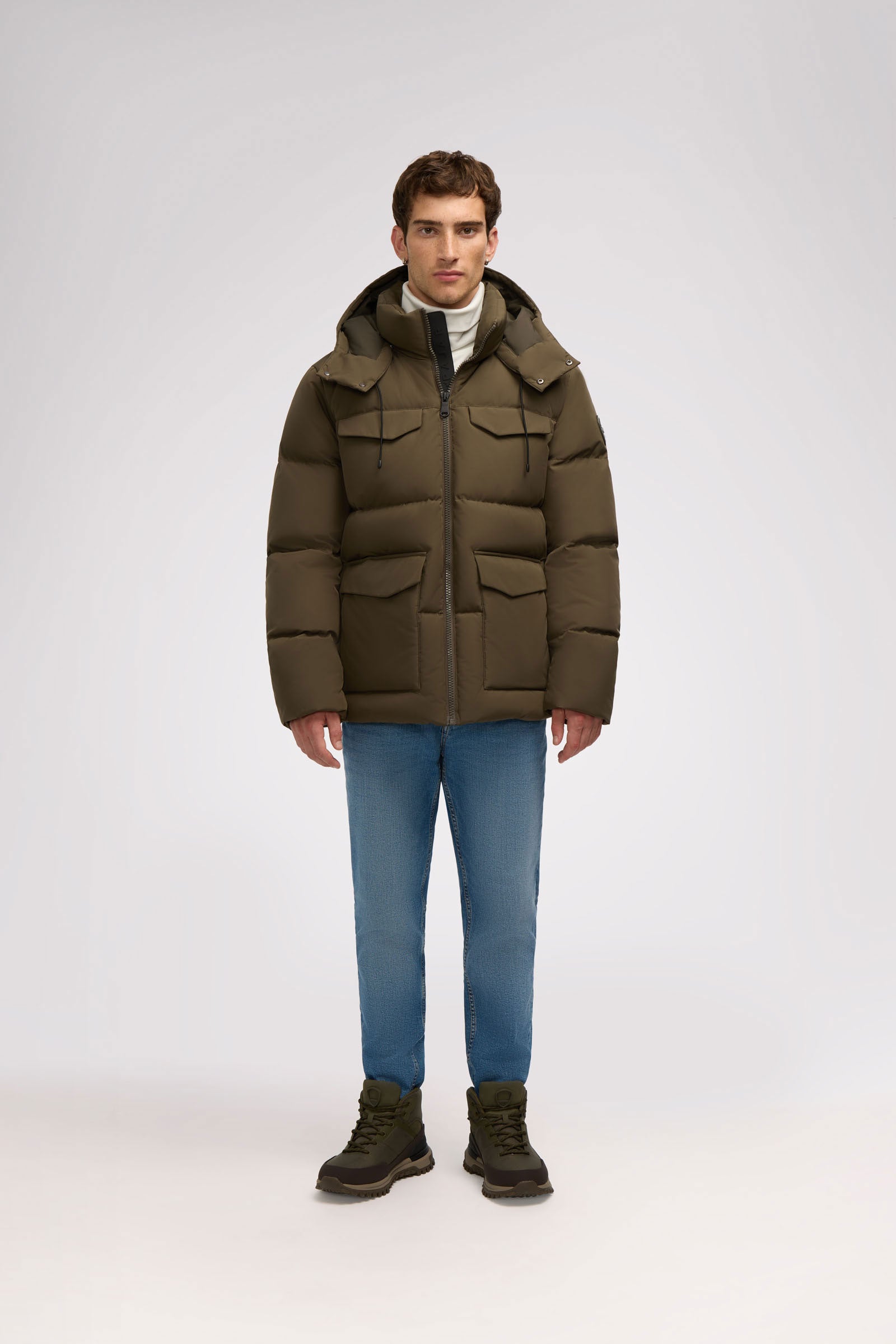 Miles Men's Puffer Jacket with Removable Hood