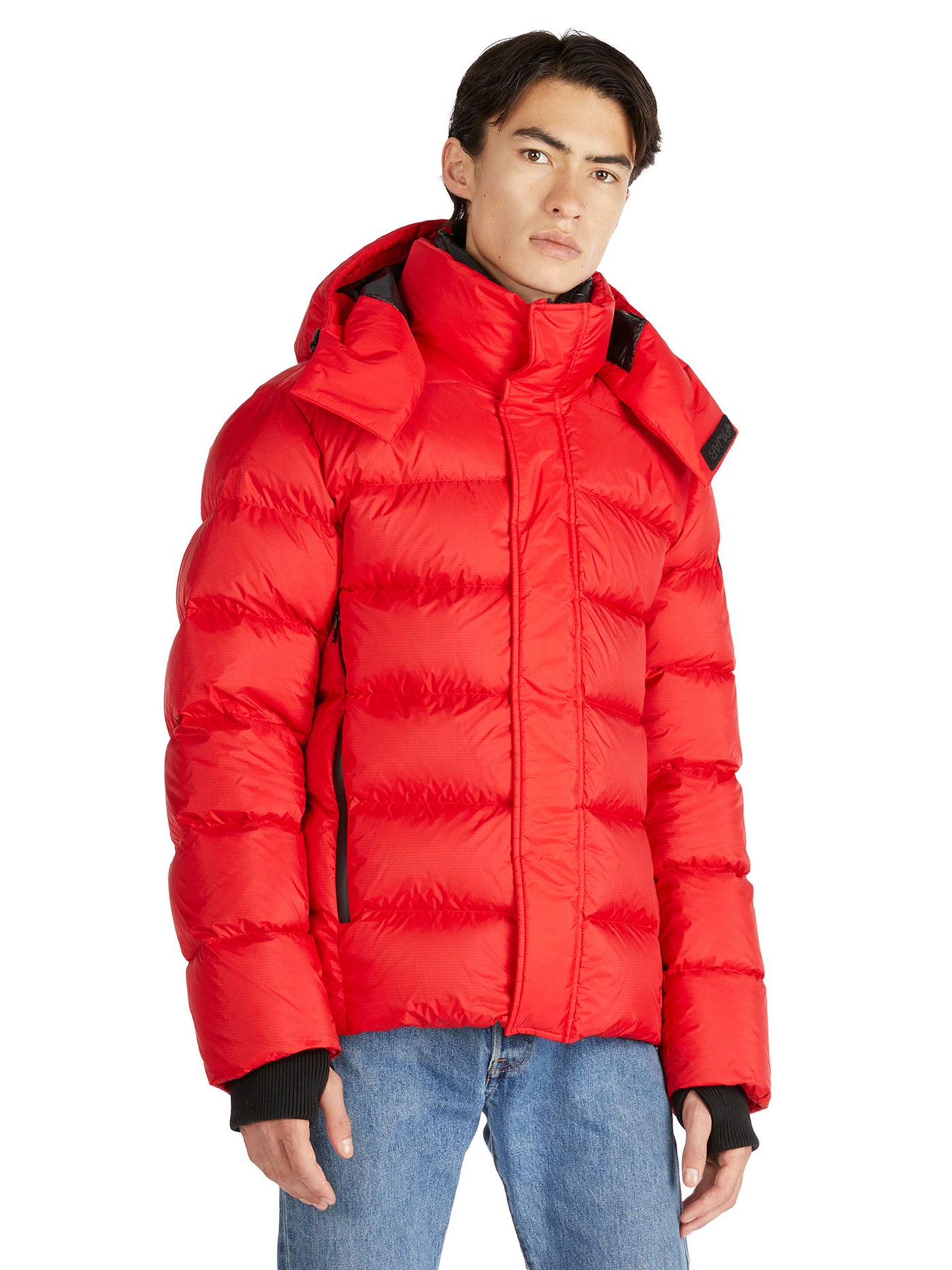 Pajar Men's Oden Mixed-Media Puffer Jacket - Current Red - Size S