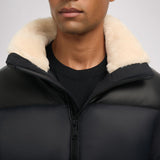 Rigel Men's Mixed Media Faux Shearling Puffer