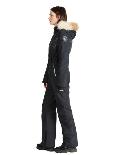 Pearl Women's Ski Jumpsuit w/ Faux Fur Trim